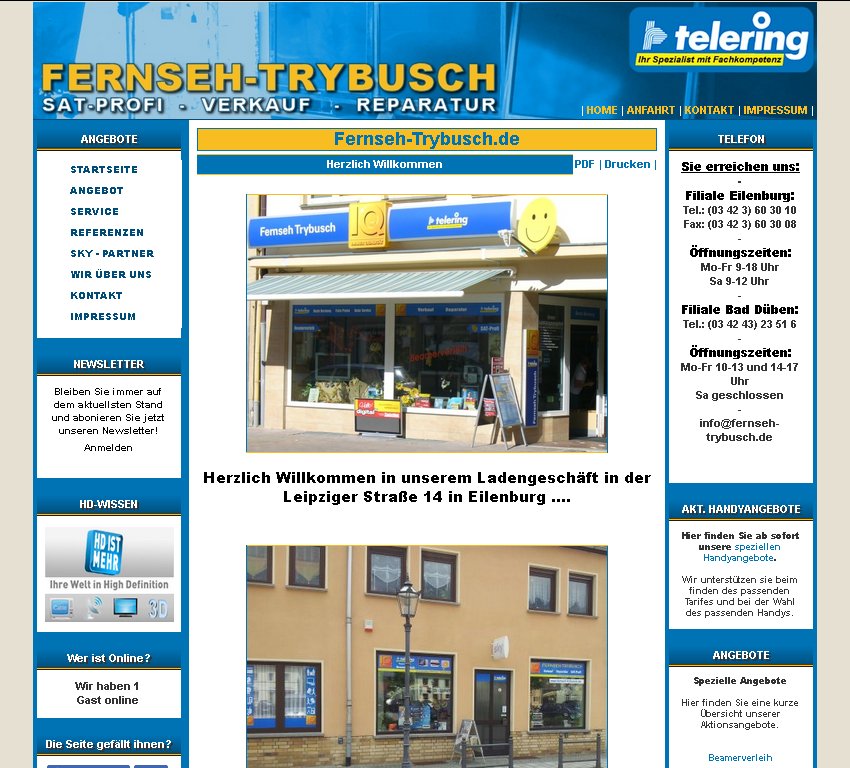 Homepage Rundfunk- und Fernsehservice Mike Trybusch